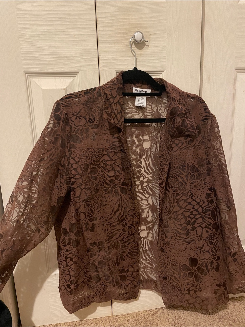 Bon Worth sheer button down